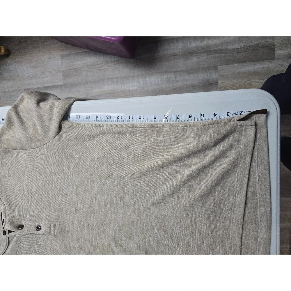 Banana Republic Henley Knit Sweater Beige Men's-Size Medium